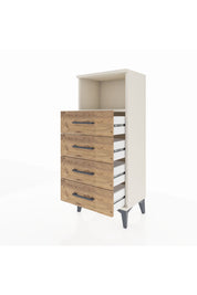 Arges Komodin Tek Raflı 4 Çekmeceli 44x30x106 Aytaşı-Çam