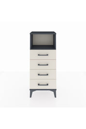 Arges Komodin Tek Raflı 4 Çekmeceli 44x30x106 Antrasit-Aytaşı