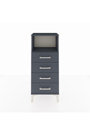 Arges Komodin Tek Raflı 4 Çekmeceli 44x30x106 Antrasit-Antrasit