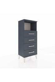 Arges Komodin Tek Raflı 4 Çekmeceli 44x30x106 Antrasit-Antrasit