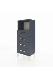 Arges Komodin Tek Raflı 4 Çekmeceli 44x30x106 Antrasit-Antrasit