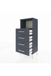 Arges Komodin Tek Raflı 4 Çekmeceli 44x30x106 Antrasit-Antrasit