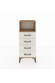Arges Komodin Tek Raflı 4 Çekmeceli 44x30x106 Çam-Aytaşı