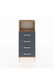 Arges Komodin Tek Raflı 4 Çekmeceli 44x30x106 Çam-Antrasit