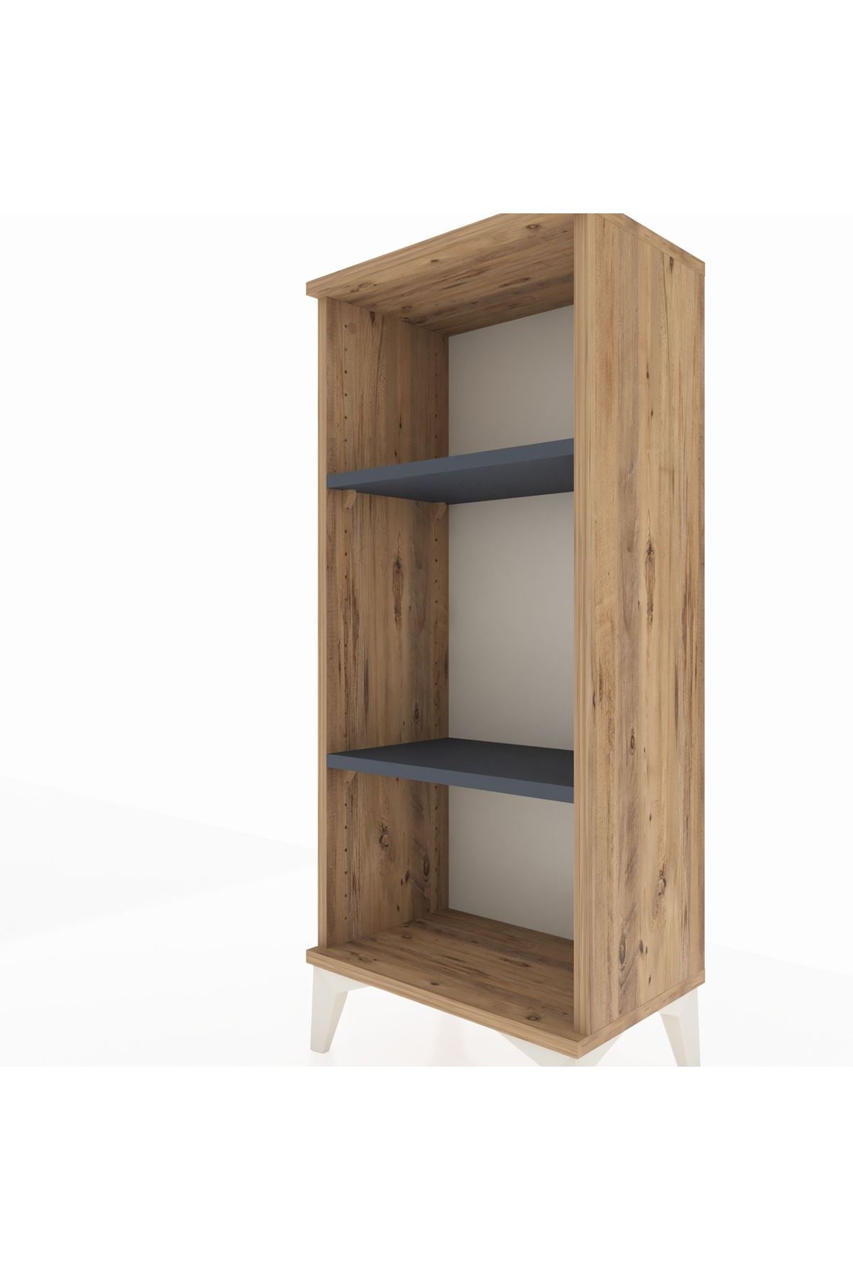 Arges Komodin 2 Raflı 44x30x106 Çam-Antrasit