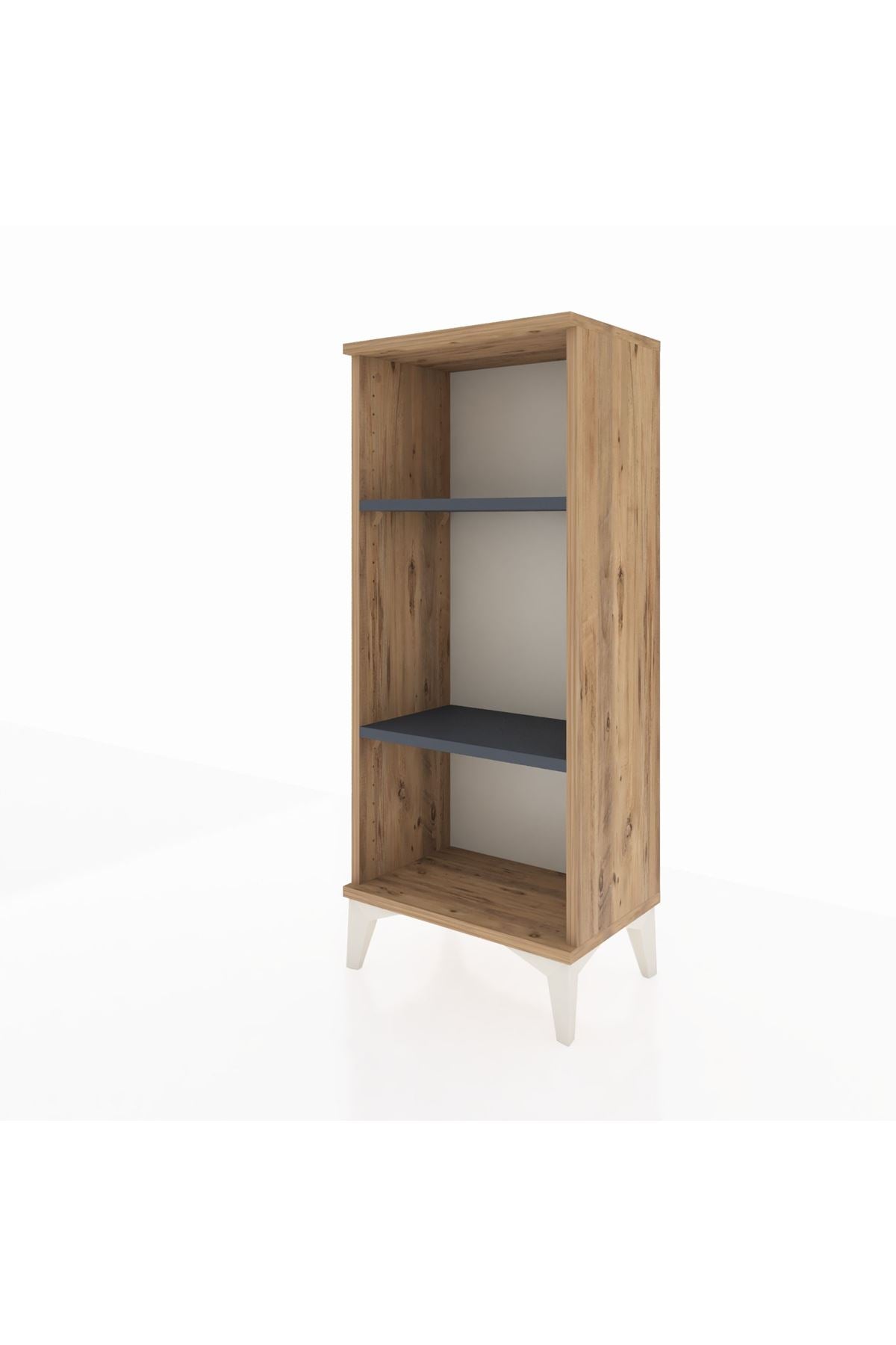 Arges Komodin 2 Raflı 44x30x106 Çam-Antrasit