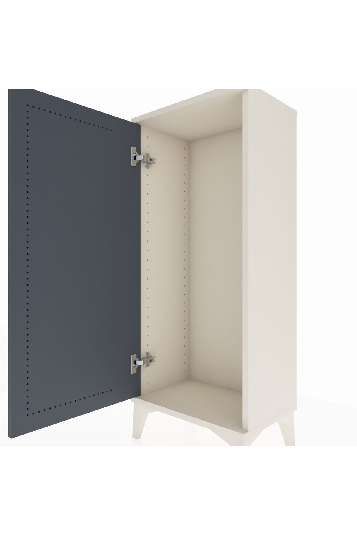 Arges Komodin Tek Kapaklı 44x30x106 Aytaşı-Antrasit