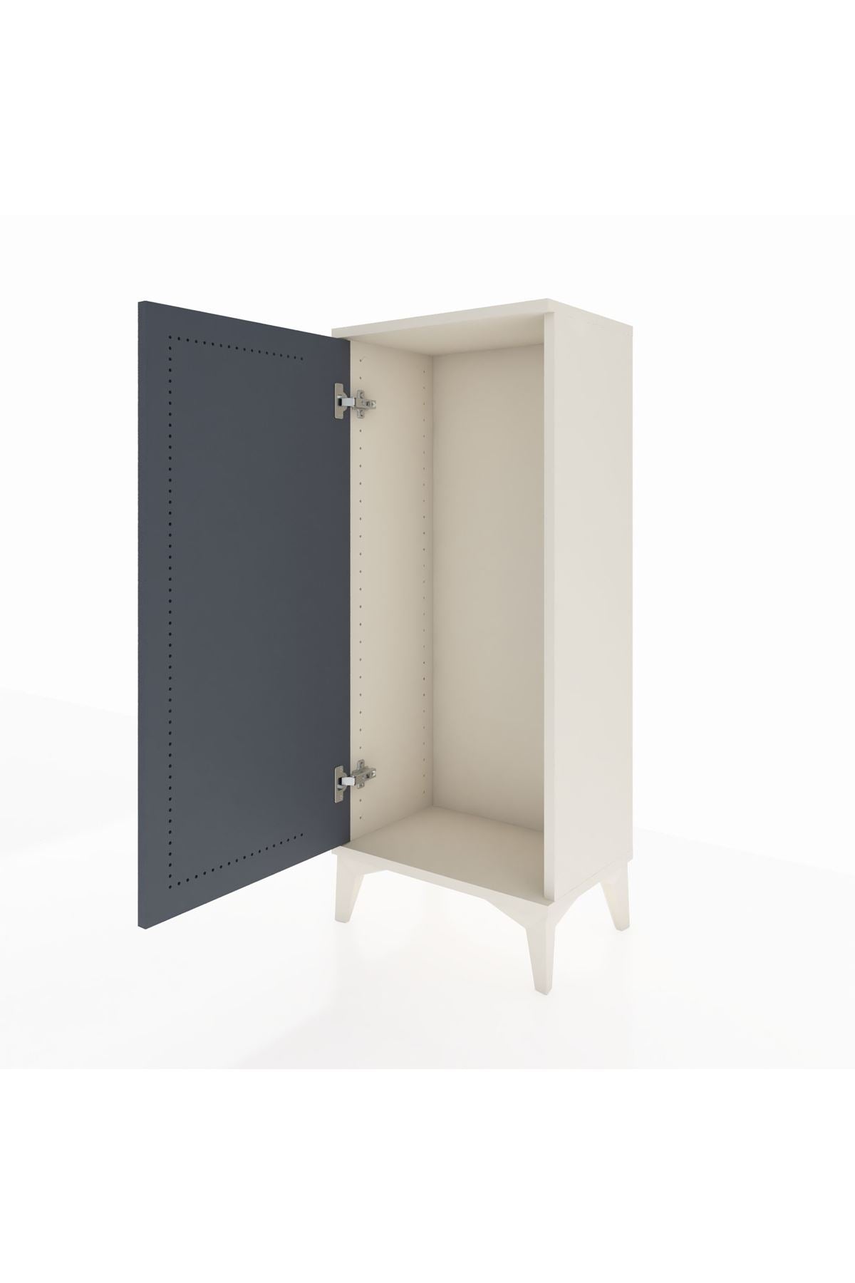 Arges Komodin Tek Kapaklı 44x30x106 Aytaşı-Antrasit