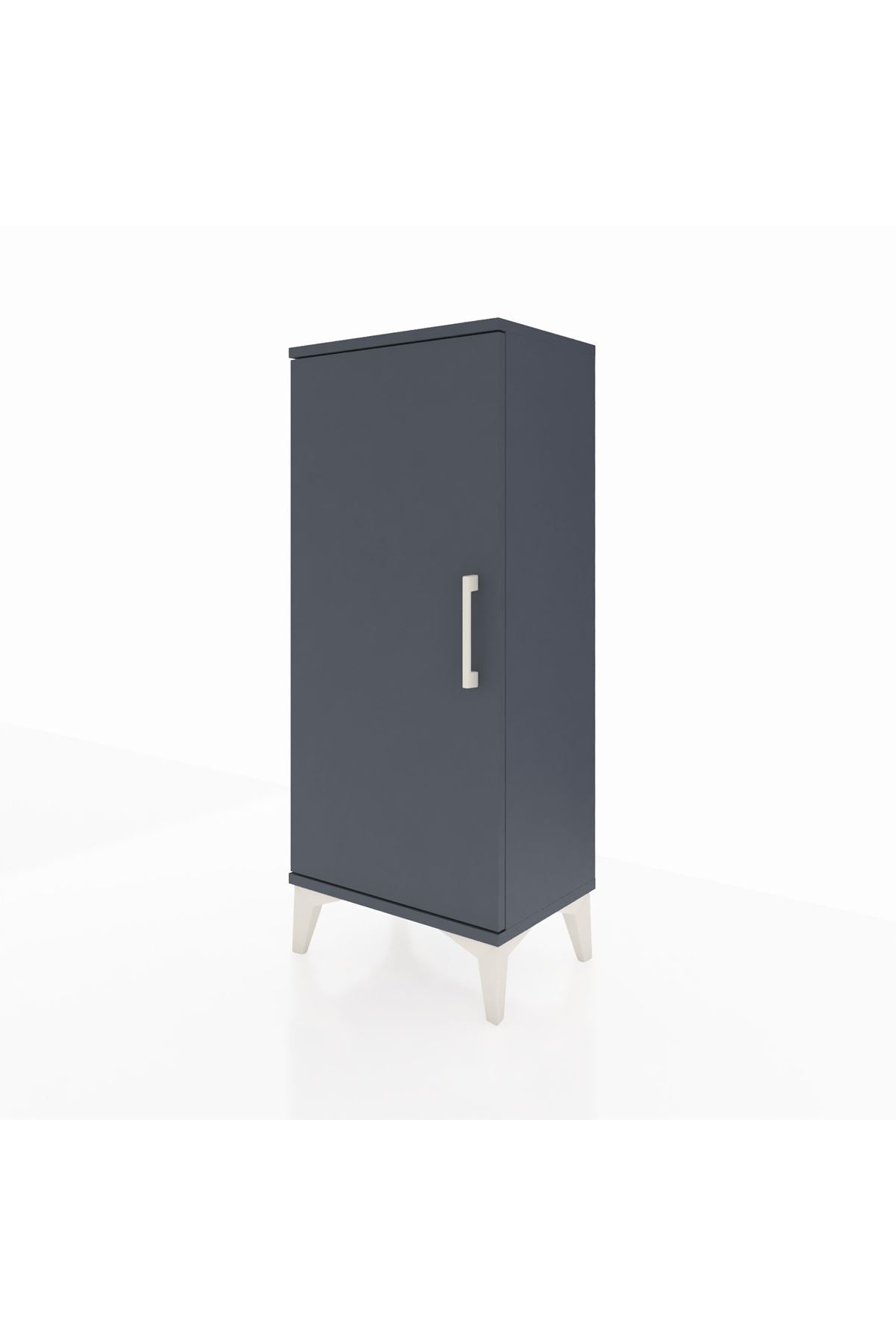 Arges Komodin Tek Kapaklı 44x30x106 Antrasit-Antrasit