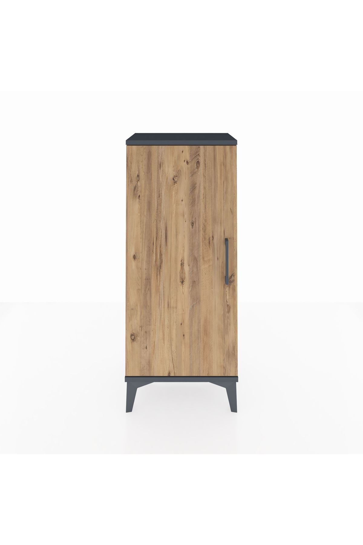 Arges Komodin Tek Kapaklı 44x30x106 Antrasit-Çam