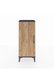 Arges Komodin Tek Kapaklı 44x30x106 Antrasit-Çam