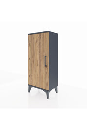 Arges Komodin Tek Kapaklı 44x30x106 Antrasit-Çam