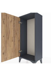 Arges Komodin Tek Kapaklı 44x30x106 Antrasit-Çam