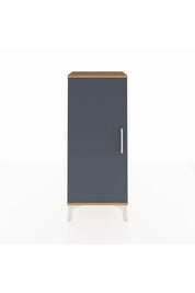 Arges Komodin Tek Kapaklı 44x30x106 Çam-Antrasit