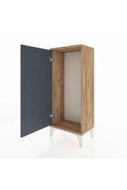 Arges Komodin Tek Kapaklı 44x30x106 Çam-Antrasit