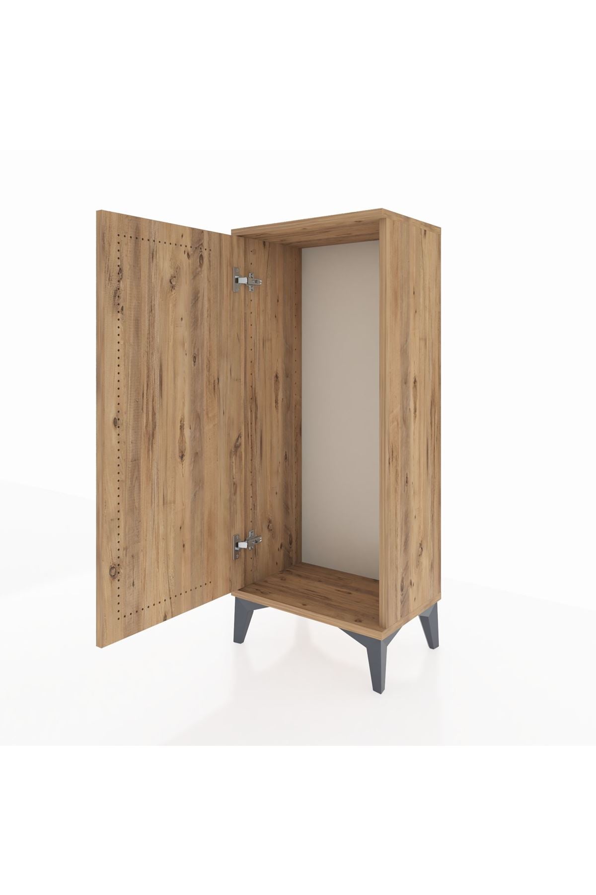 Arges Komodin Tek Kapaklı 44x30x106 Çam-Çam