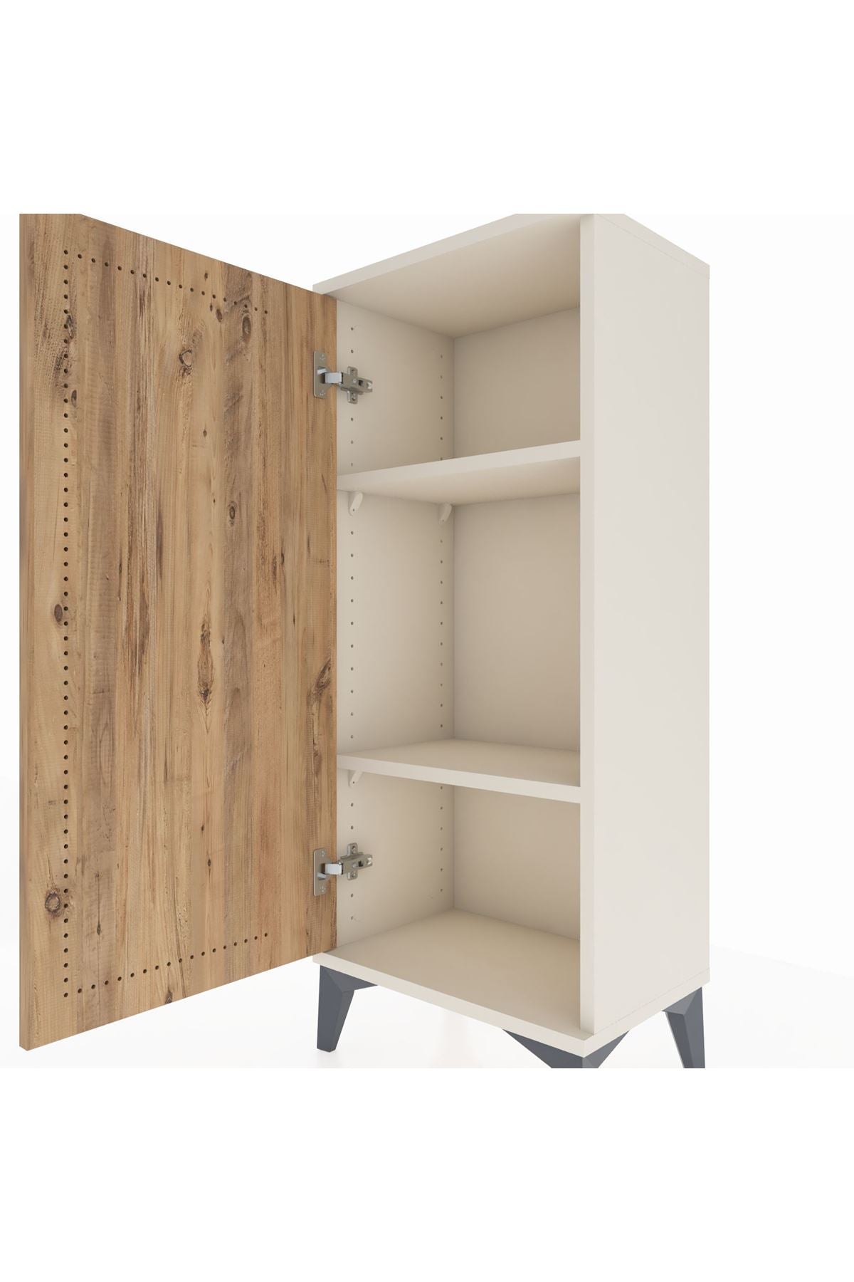 Arges Komodin 2 Raflı Tek Kapaklı 44x30x106 Aytaşı-Çam