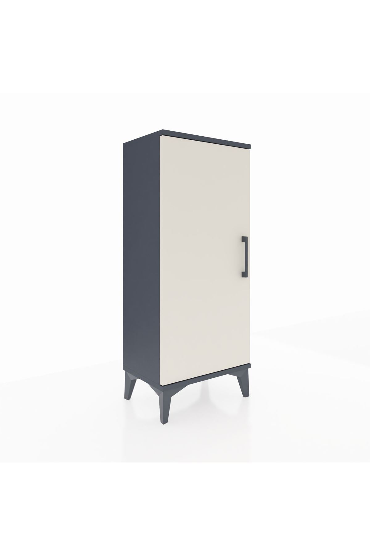 Arges Komodin 2 Raflı Tek Kapaklı 44x30x106 Antrasit-Aytaşı