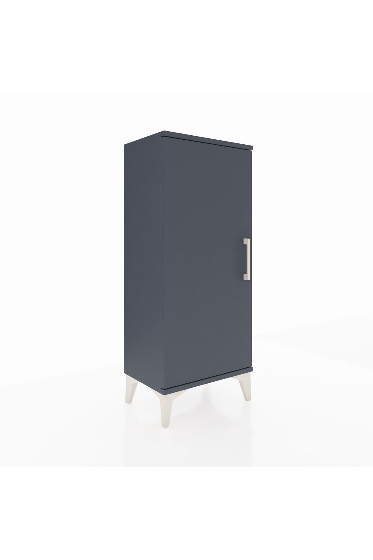 Arges Komodin 2 Raflı Tek Kapaklı 44x30x106 Antrasit-Antrasit