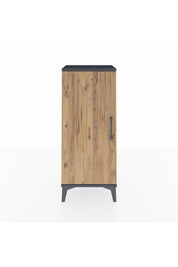 Arges Komodin 2 Raflı Tek Kapaklı 44x30x106 Antrasit-Çam