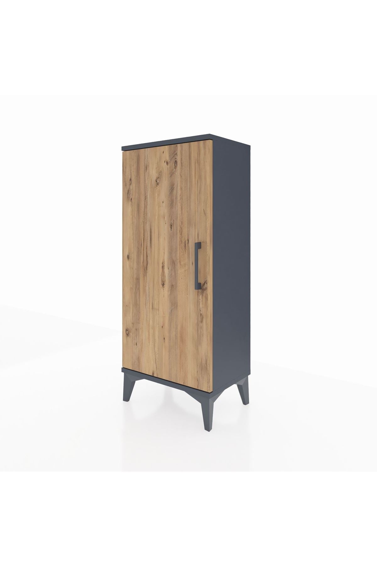 Arges Komodin 2 Raflı Tek Kapaklı 44x30x106 Antrasit-Çam