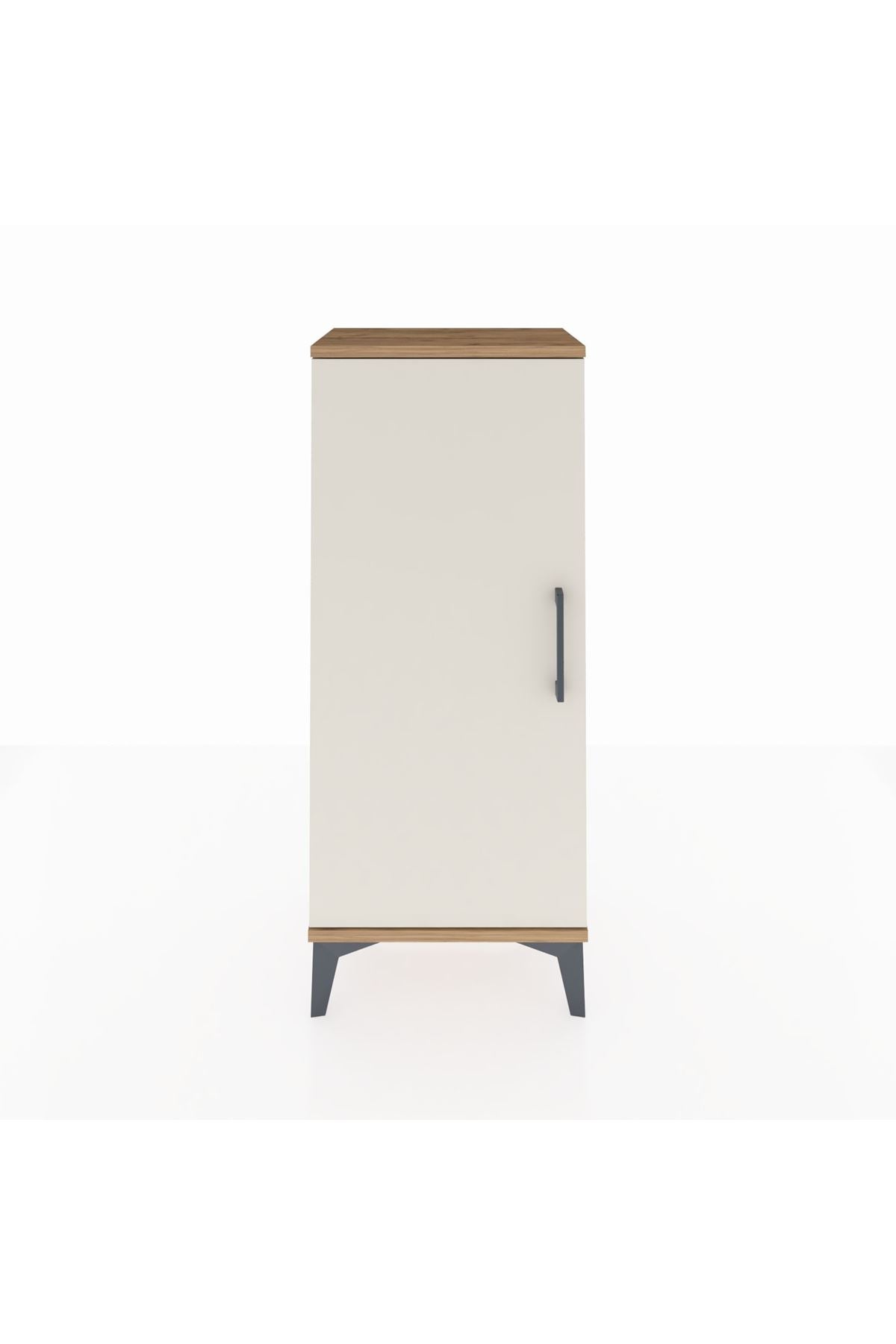 Arges Komodin 2 Raflı Tek Kapaklı 44x30x106 Çam-Aytaşı