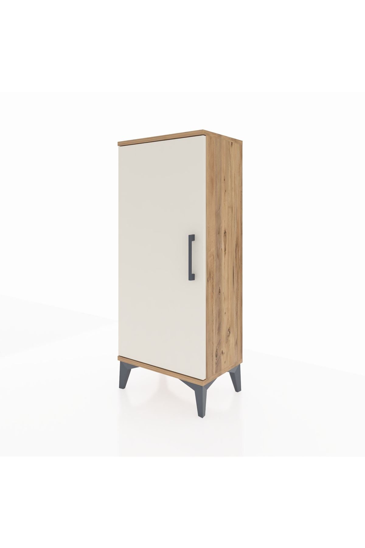 Arges Komodin 2 Raflı Tek Kapaklı 44x30x106 Çam-Aytaşı