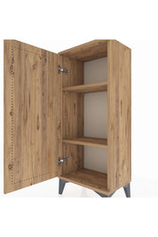 Arges Komodin 2 Raflı Tek Kapaklı 44x30x106 Çam-Çam