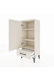 Arges Komodin 3 Raflı Tek Çekmeceli Tek Kapaklı 44x30x106 Aytaşı-Aytaşı