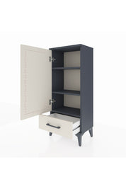 Arges Komodin 3 Raflı Tek Çekmeceli Tek Kapaklı 44x30x106 Antrasit-Aytaşı