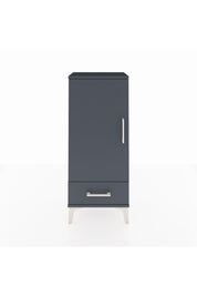 Arges Komodin 3 Raflı Tek Çekmeceli Tek Kapaklı 44x30x106 Antrasit-Antrasit