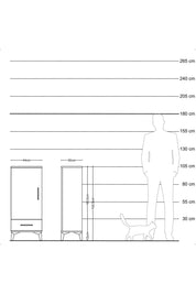 Arges Komodin 3 Raflı Tek Çekmeceli Tek Kapaklı 44x30x106 Çam-Aytaşı
