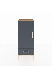 Arges Komodin 3 Raflı Tek Çekmeceli Tek Kapaklı 44x30x106 Çam-Antrasit