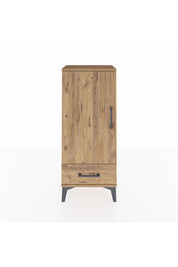 Arges Komodin 3 Raflı Tek Çekmeceli Tek Kapaklı 44x30x106 Çam-Çam