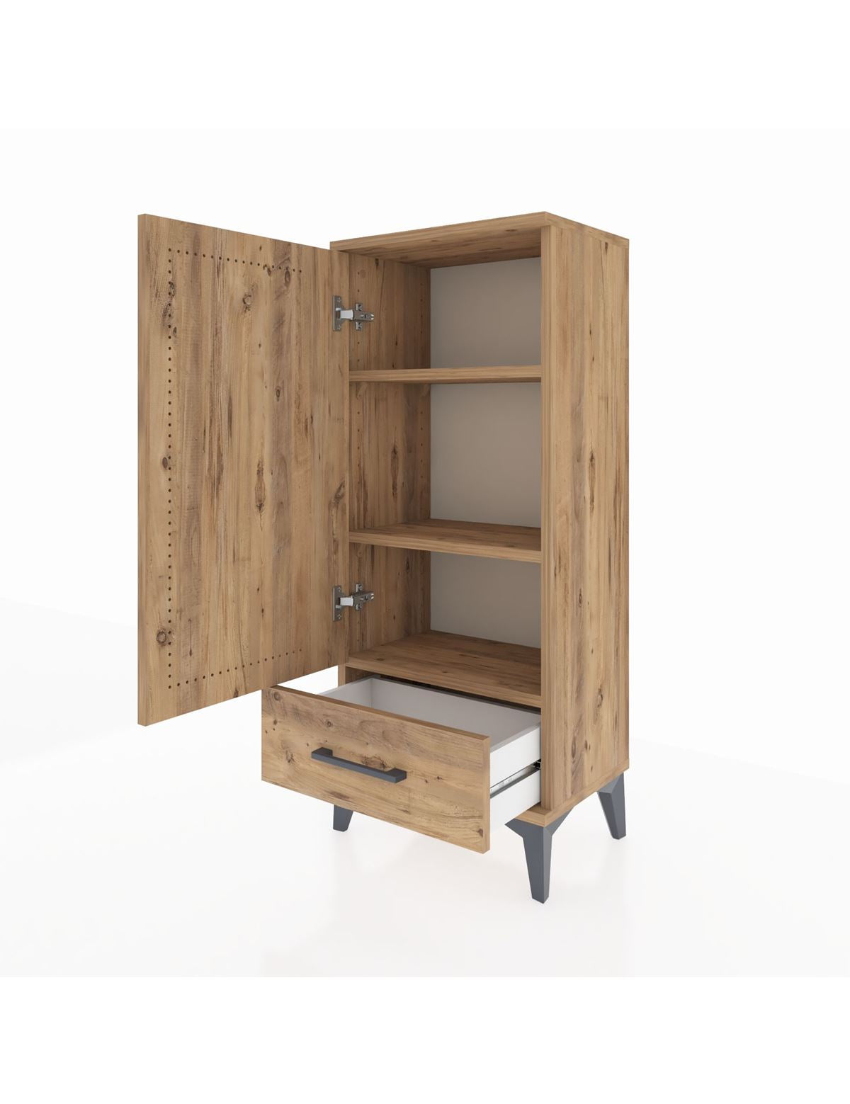 Arges Komodin 3 Raflı Tek Çekmeceli Tek Kapaklı 44x30x106 - S10M004V9A