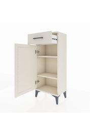 Arges Komodin 2 Raflı Tek Çekmeceli Tek Kapaklı 44x30x106 Aytaşı-Aytaşı