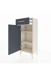 Arges Komodin 2 Raflı Tek Çekmeceli Tek Kapaklı 44x30x106 Aytaşı-Antrasit