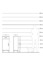Arges Komodin 2 Raflı Tek Çekmeceli Tek Kapaklı 44x30x106 Aytaşı-Antrasit