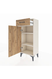 Arges Komodin 2 Raflı Tek Çekmeceli Tek Kapaklı 44x30x106 Aytaşı-Çam