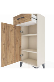 Arges Komodin 2 Raflı Tek Çekmeceli Tek Kapaklı 44x30x106 Aytaşı-Çam