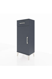 Arges Komodin 2 Raflı Tek Çekmeceli Tek Kapaklı 44x30x106 Antrasit-Antrasit