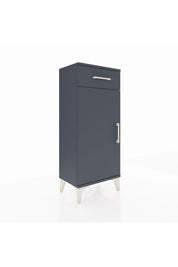 Arges Komodin 2 Raflı Tek Çekmeceli Tek Kapaklı 44x30x106 Antrasit-Antrasit