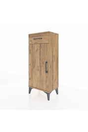 Arges Komodin 2 Raflı Tek Çekmeceli Tek Kapaklı 44x30x106 Çam-Çam