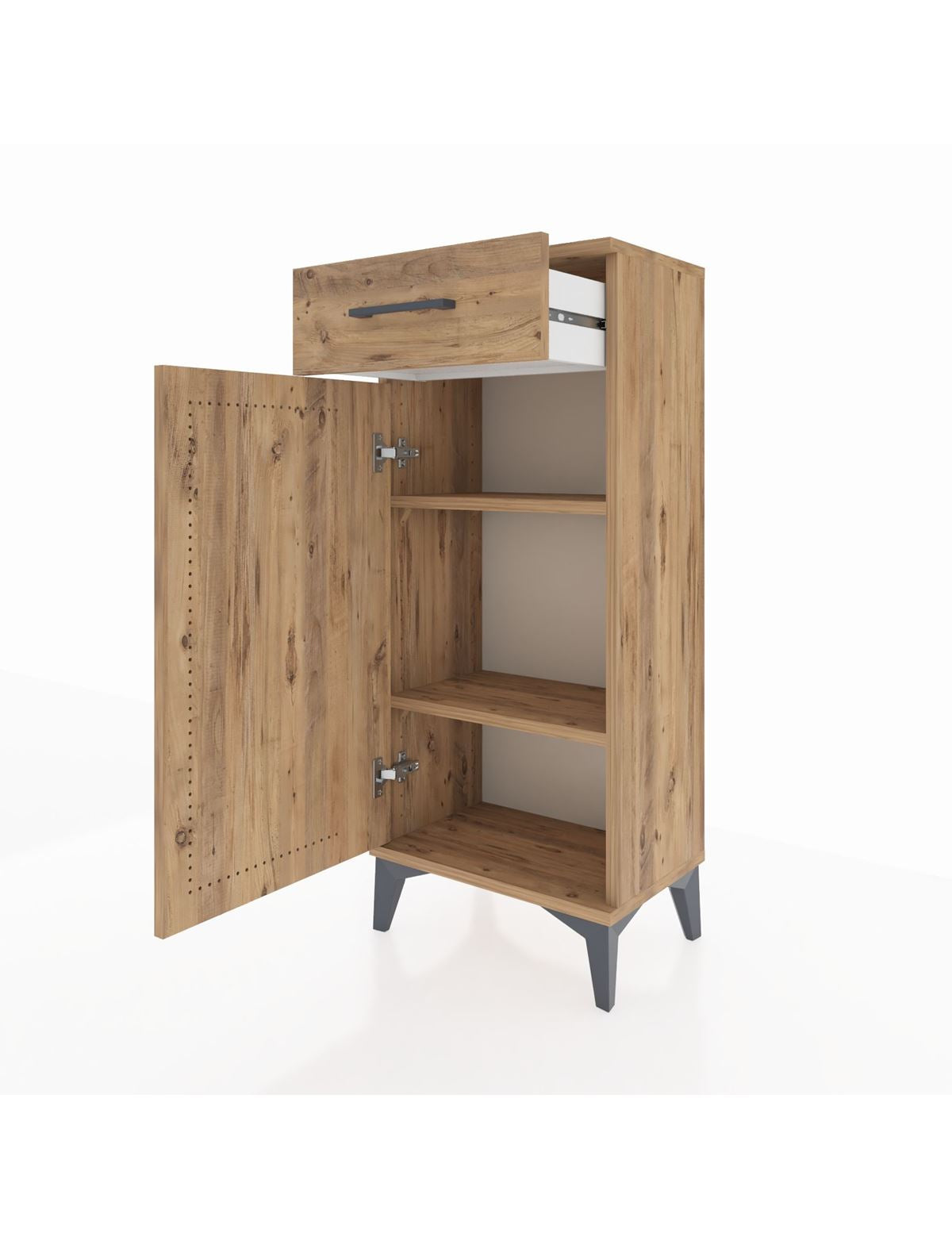 Arges Komodin 2 Raflı Tek Çekmeceli Tek Kapaklı 44x30x106 - S10M005V9A