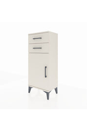 Arges Komodin Tek Raflı 2 Çekmeceli Tek Kapaklı 44x30x106 Aytaşı-Aytaşı