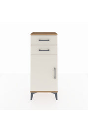 Arges Komodin Tek Raflı 2 Çekmeceli Tek Kapaklı 44x30x106 Çam-Aytaşı