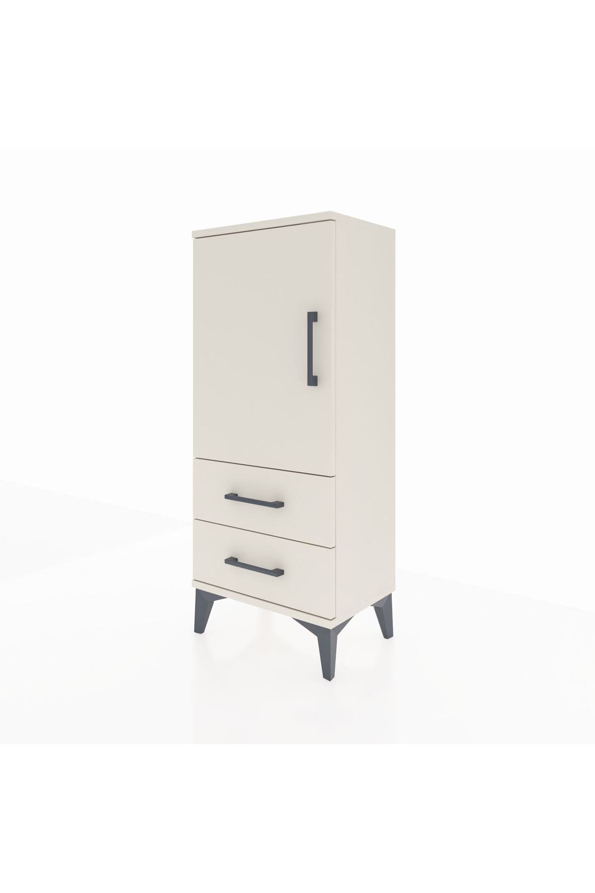 Arges Komodin 2 Raflı 2 Çekmeceli Tek Kapaklı 44x30x106 Aytaşı-Aytaşı