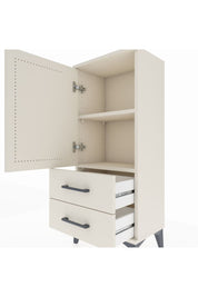 Arges Komodin 2 Raflı 2 Çekmeceli Tek Kapaklı 44x30x106 Aytaşı-Aytaşı