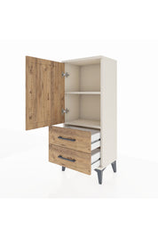 Arges Komodin 2 Raflı 2 Çekmeceli Tek Kapaklı 44x30x106 Aytaşı-Çam