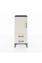 Arges Komodin 2 Raflı 2 Çekmeceli Tek Kapaklı 44x30x106 Antrasit-Aytaşı